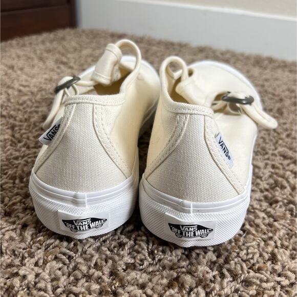 Vans Mary Jane T Strap Wimn’s 10 Canvas Cream Sneakers Men’s 8.5 - Picture 6 of 9